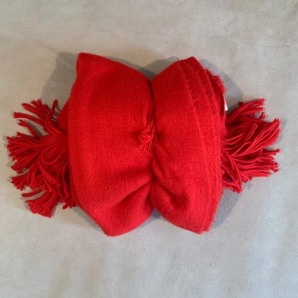 Crate&Barrel Red Throw Blanket